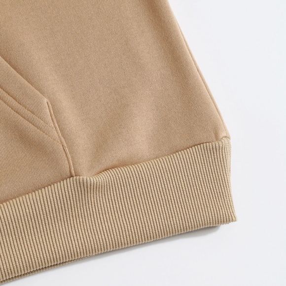 NEW| Women’s Shein Comfy Khaki Drawstring
Front Pocket Hooded Sweatshirt - Picture 7 of 7